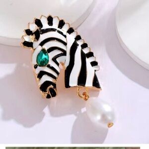 Zebra Brooch Pin